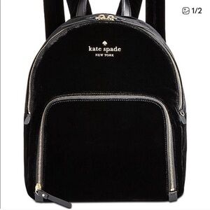 kate spade Black Velvet Backpack